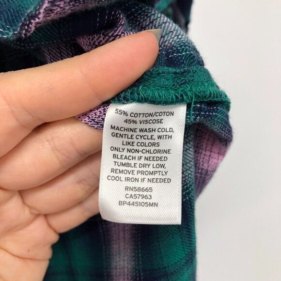 BP Green  and pink plaid button down flannel shirt - Picture 5 of 13